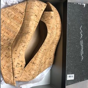 AMAZING Via Spiga cork wedge heel, size 8M